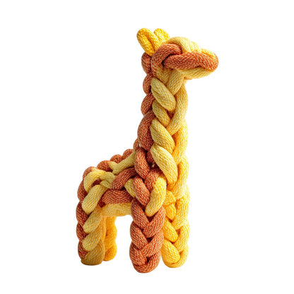 Woven Cotton Giraffe Toy for Puppies