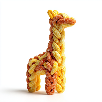 Woven Cotton Giraffe Toy for Puppies